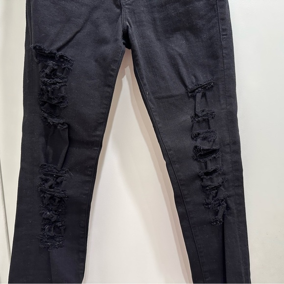 FRAME “Le Skinny de Jeanne” Ripped Black Jeans - size 24 - Picture 11 of 11